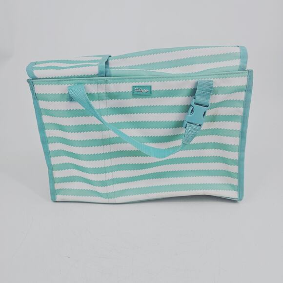 Thirty One Pack and Pull Caddy Aqua White Baby Bag for Diaper Wipes Road Trip - Picture 5 of 11